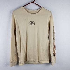Dutch‎ Bros Coffee Women's M Long Sleeve Graphic Tee All Good Beige Streetwear